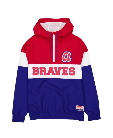 Мужская куртка-ветровка New Era Atlanta Braves, синяя