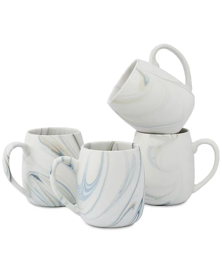 Набор кружек Lorren Home Trends Marble, 4 шт., бежевый