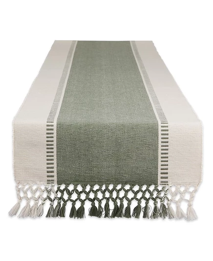 Дорожка для стола Design Imports Dobby Stripe 13″×108″, зеленая