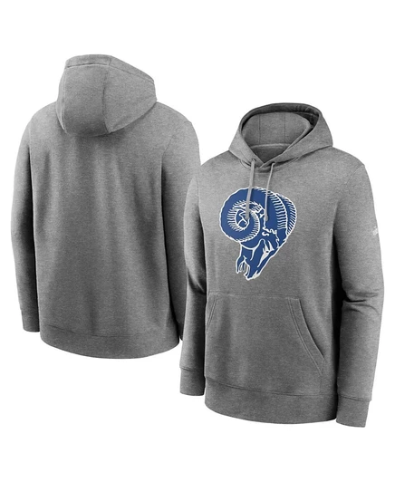 Мужское худи Nike Rewind Club Los Angeles Rams, серое