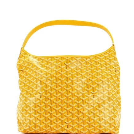 Женская сумка Goyard Boheme Hobo покрытый канвас, желтая