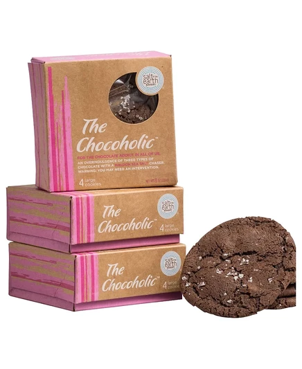 Печенье Salt of the Earth Chocoholic с солью Maldon, розовое