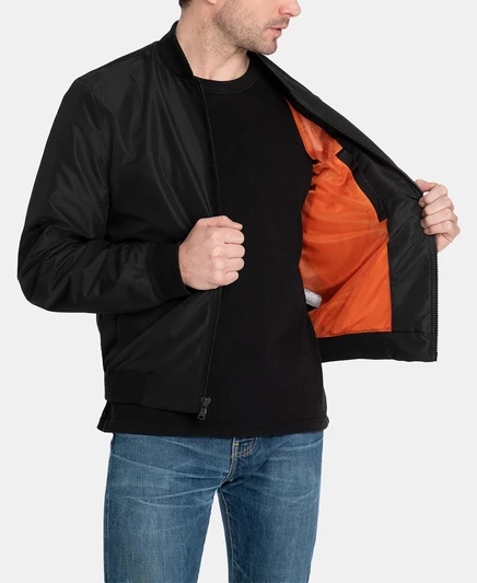 Мужская бомбер-куртка Michael Kors, водоотталкивающая, черная