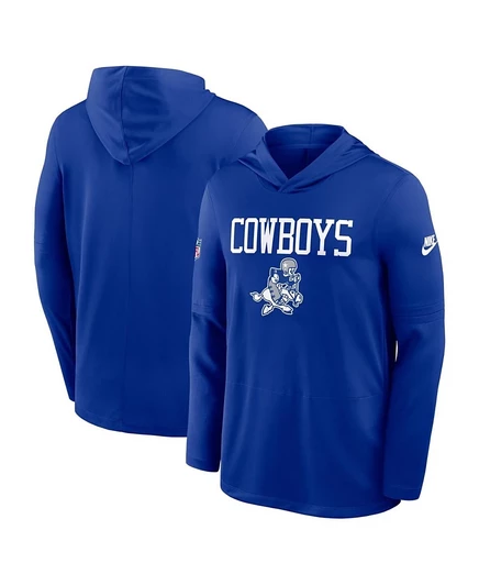 Мужская футболка с капюшоном Nike Dallas Cowboys Dri-FIT, синяя