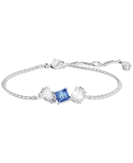 Браслет Swarovski Mesmera родированный со синими кристаллами