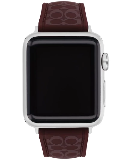 Женские силиконовые Apple Watch Coach Black Currant Sig C, ремешок 38 мм, 40 мм, 41 мм