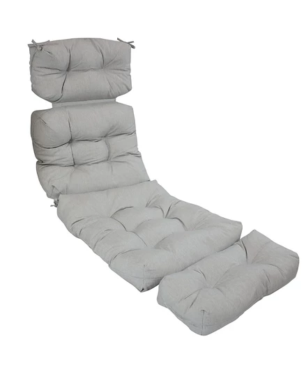 Подушка для шезлонга Sunnydaze Decor 58×190 см, серая