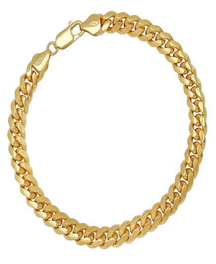 Унисекс браслет Steeltime Cuban Link, позолоченный, золотой