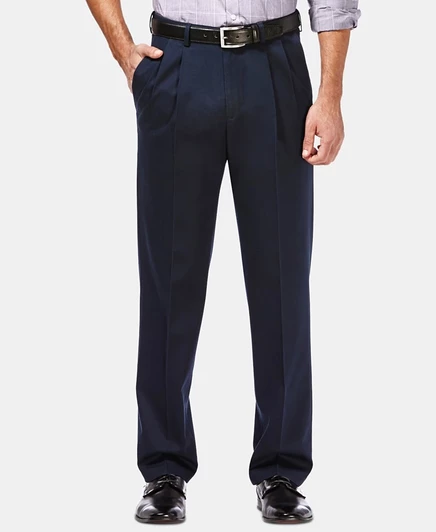 Мужские брюки Haggar Classic Fit не требующие глажки, синие