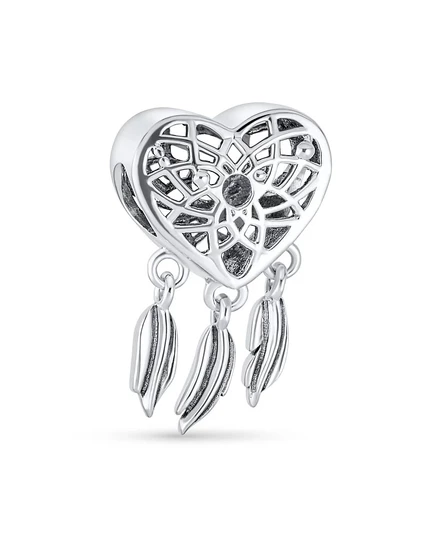 Шарм Bling Jewelry «Ловец снов» для браслета, серебристый
