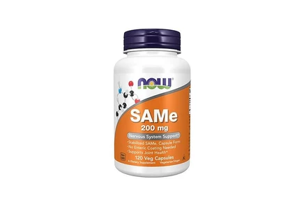 NOW Foods Sam-E,200 мг,120 капсул для овощей, без цвета