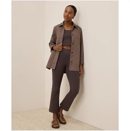 Женские укороченные леггинсы из хлопка Pact Women из хлопка на ходу chocolate heather