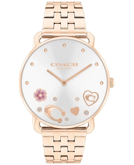 Женские часы Coach Elliot, 36 мм, розовое золото