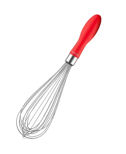 Венчик Zulay Kitchen 30 см с силиконовой ручкой, красный