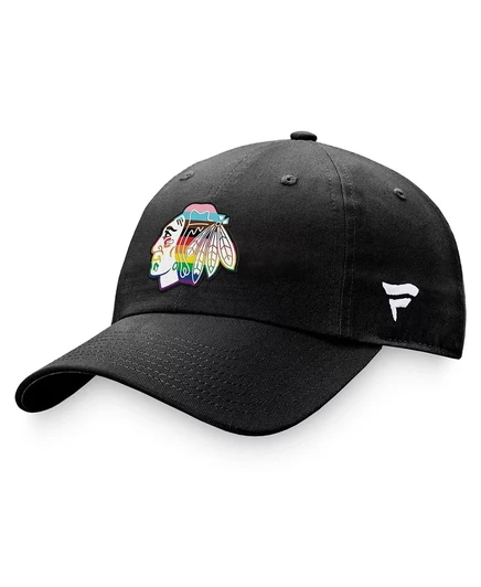 Мужская кепка Fanatics с логотипом Blackhawks, черная