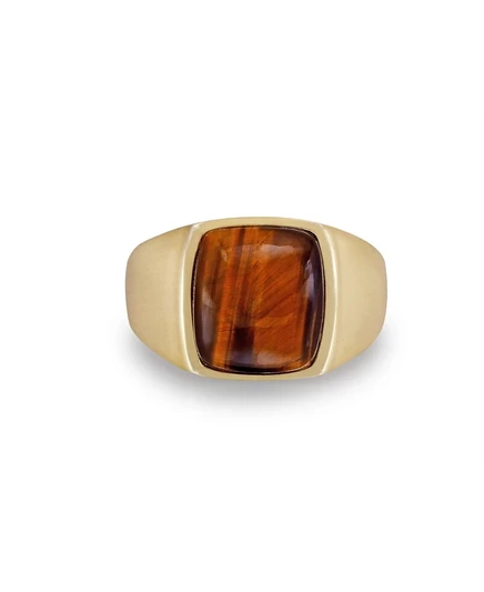 Мужское кольцо LuvMyJewelry с тигровым глазом, желтое
