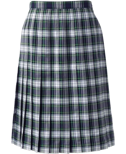 Женская клетчатая юбка-плиссе длиной ниже колена от Lands'End white plaid