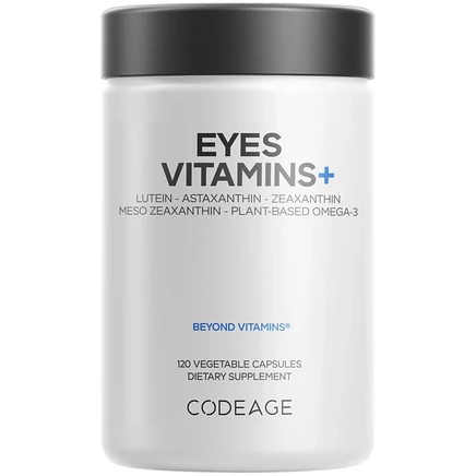 Витамины для глаз Codeage Eyes AREDS2, 120 капсул, белые