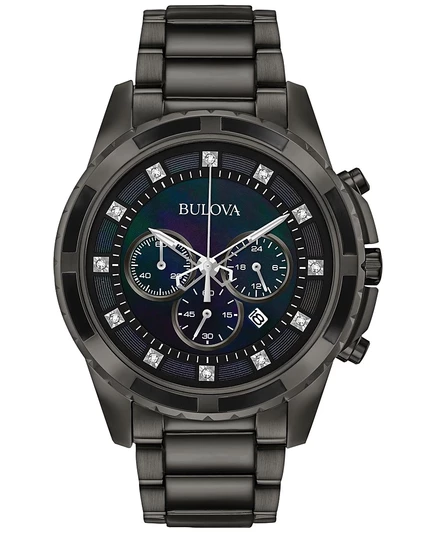 Мужские часы Bulova 98D133 хронограф, 44 мм, тёмно-серые
