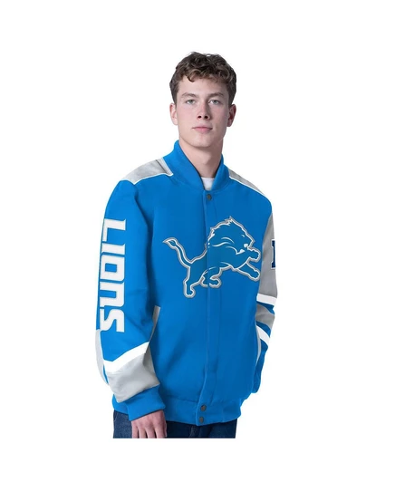 Мужская куртка G-III Sports Detroit Lions на молнии, синяя