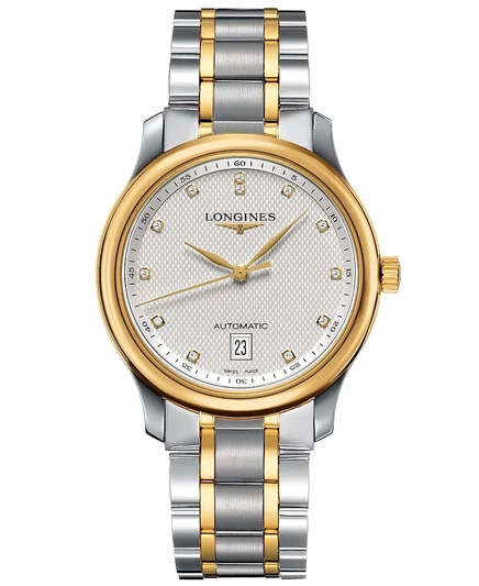 Мужские часы Longines Master 39мм, 18К/сталь, бриллиантами