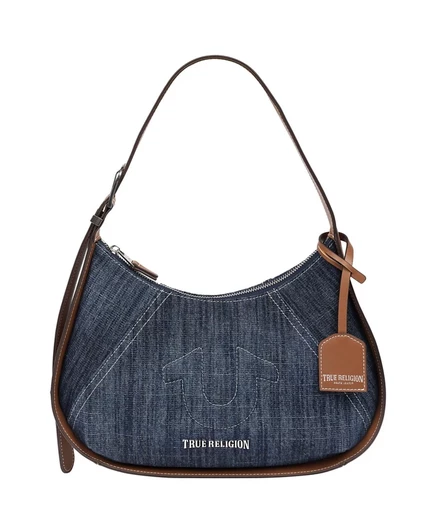 Джинсовая ткань True Religion с рельефной подковой Hobo синего цвета
