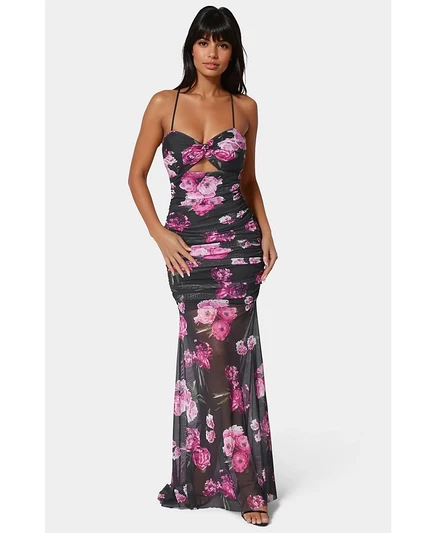 Женское вечернее платье bebe Twist Front русалка, черное