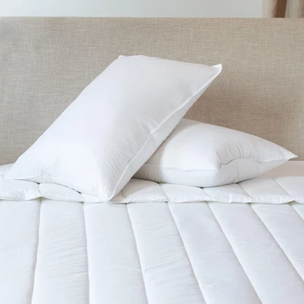 Подушка для кровати Bokser Home из 2-х упаковок пуха и перьев средней плотности - King white