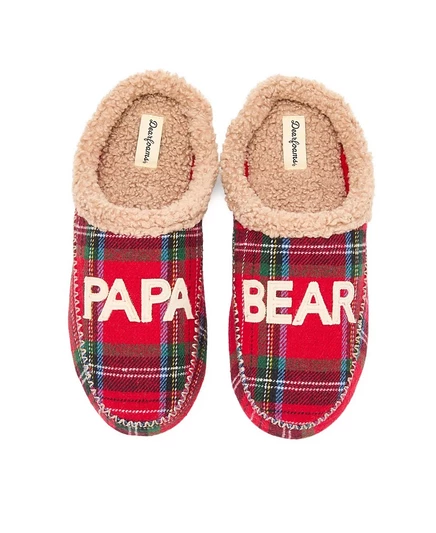 Мужские тапочки-сабо Dearfoams Papa Bear, разноцветные