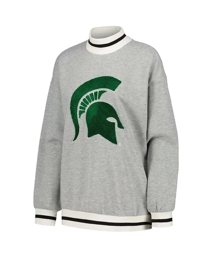 Женская толстовка-пуловер с имитацией шеи от Gameday Couture Ash Michigan State Spartans в спортивном стиле It To Win It ash, black