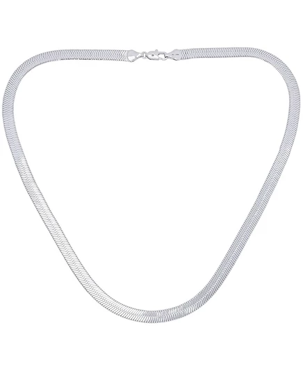 Колье Macy's Herringbone с бриллиантом, 46 см, серебристое