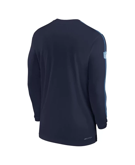 Мужская темно-синяя футболка Nike Tennessee Titans Sideline Coach UV Performance с длинным рукавом navy, blue