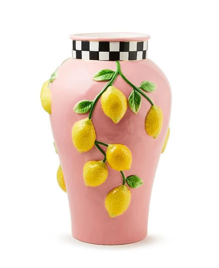 Ваза Mackenzie-Childs Tutti Frutti Lemon, многоцветная