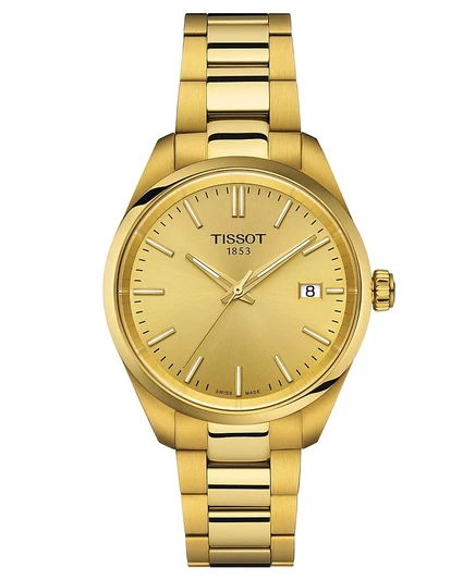 Унисекс-часы Tissot PR 100, 34 мм, золотистые