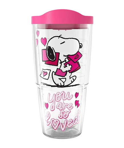 Tervis Peanuts - Snoopy - You Are So Loved Сделано в США, Туристический стакан с двойными стенками, сохраняет напитки холодными и горячими, 24 унции, Классический