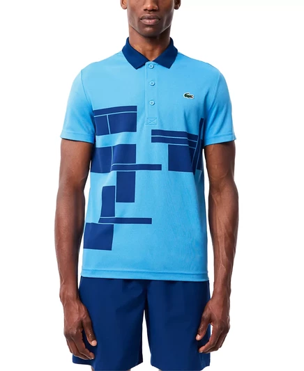 Мужская фанатская рубашка поло Lacoste x Novak Djokovic ide argent