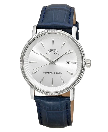 Мужские часы Porsamo Bleu Veritas 2 на ремешке из натуральной кожи 1362BVEL blue