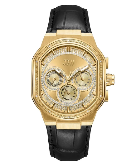 Мужские золотые часы JBW Orion Diamond из нержавеющей стали с бриллиантами
