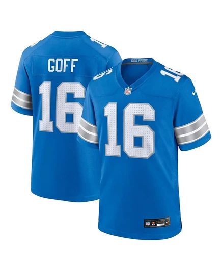 Мужская футболка Nike Detroit Lions Jared Goff, синяя