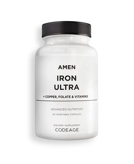 БАД Amen Iron Ultra железо 65 мг, 60 капсул, белая