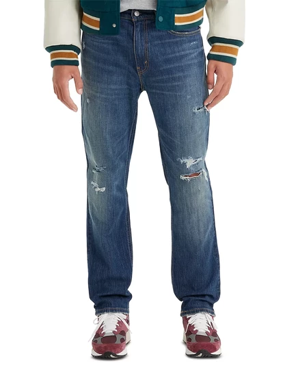 Мужские джинсы зауженные Levi's синего цвета blue milk dx