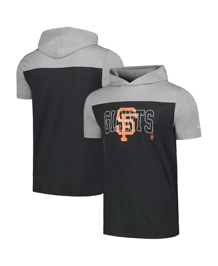 Новая мужская черная футболка с капюшоном San Francisco Giants Active Brushed Hoodie черного цвета от New Era