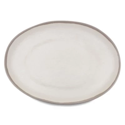 Овальное сервировочное блюдо Q-SQUARED Potter Melaboo 46×33 см, бежевое