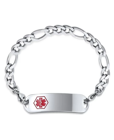 Мужской мед. браслет Bling Jewelry, 21.6 см, серебристый