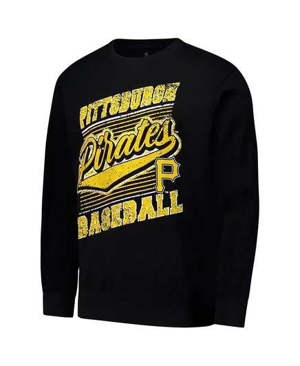 Мужская черная толстовка Pittsburgh Pirates Crew black