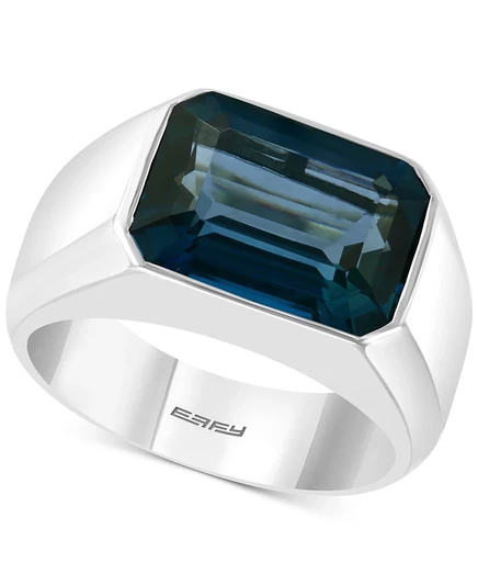 Мужское кольцо EFFY Collection London Blue Topaz, серебро