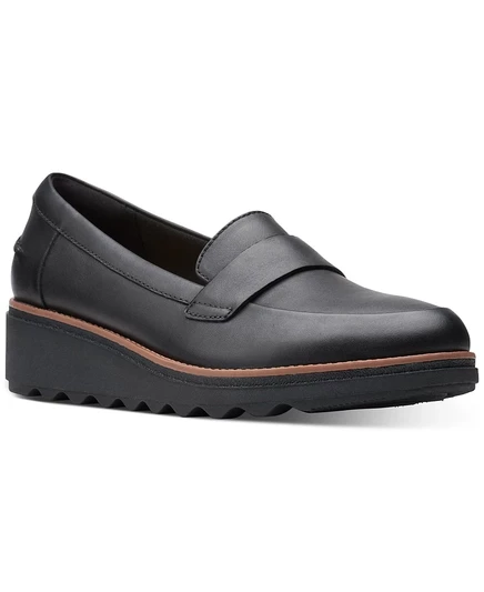 Женские мокасины без застежки Sharon Gracie от Clarks на плоской подошве серого цвета