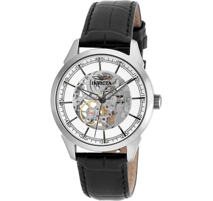 Мужские часы Invicta 18131 Specialty с автоматическим циферблатом-скелетоном черного цвета