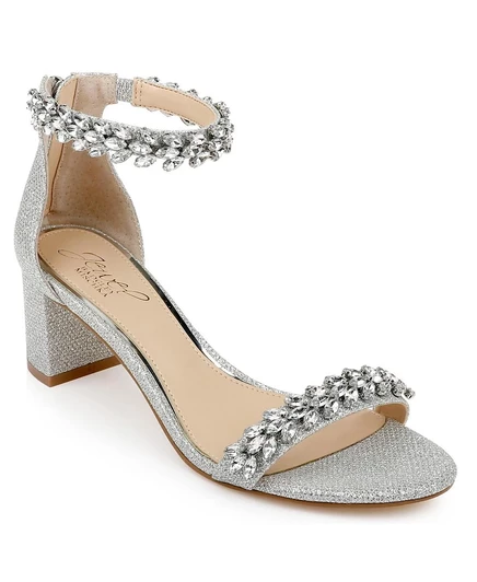 Женские босоножки Jewel Badgley Mischka, серебристые