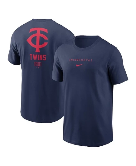 Мужская футболка Nike Minnesota Twins с крупным логотипом на спине, синяя
